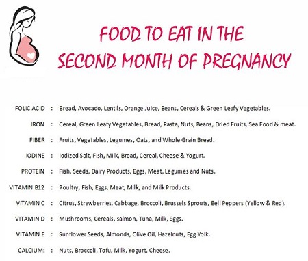 مواد غذایی ممنوعه در ماه دوم بارداری, رژیم غذایی ماه دوم حاملگی, صبحانه در ماه دوم بارداری
