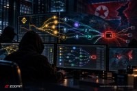 پژوهشگران حمله بایننس را به گروه TraderTraitor نسبت دادند نمودار جریان ارزهای دیجیتال و لوگوی بایننس (Binance) در محیط هک